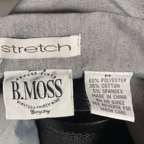 B. Moss button down top Sz M - Picture 6 of 7